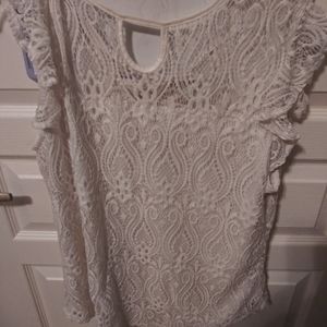 White crochet top
